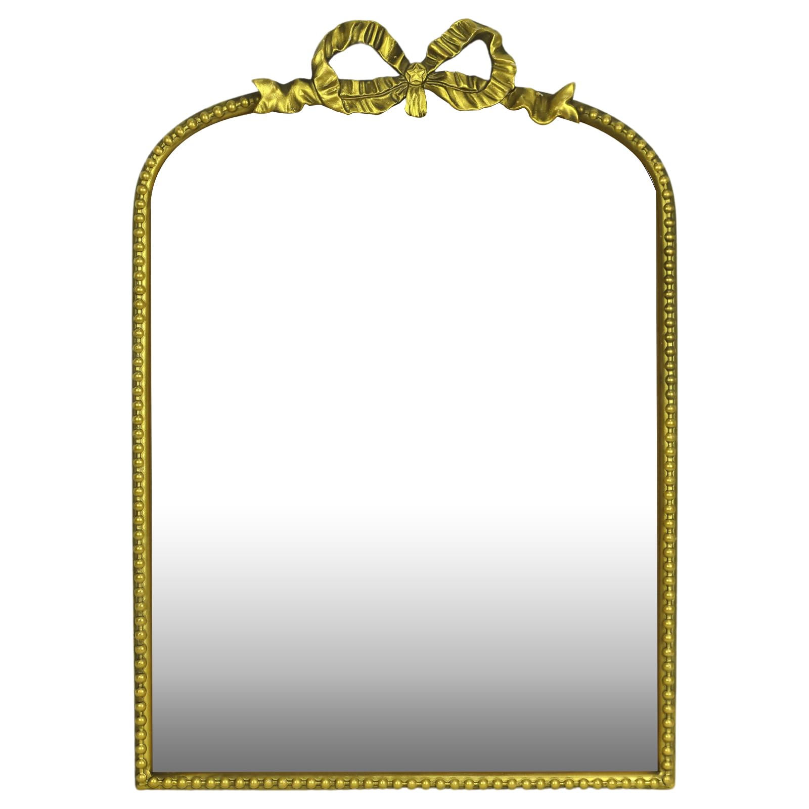 Antique Baroque Vintage Vanity Mirror 30x20Inch, Gold with Ornate Antique Frame, Arched Vintage Wall Mirror for Living Room, Fireplace, Entryway