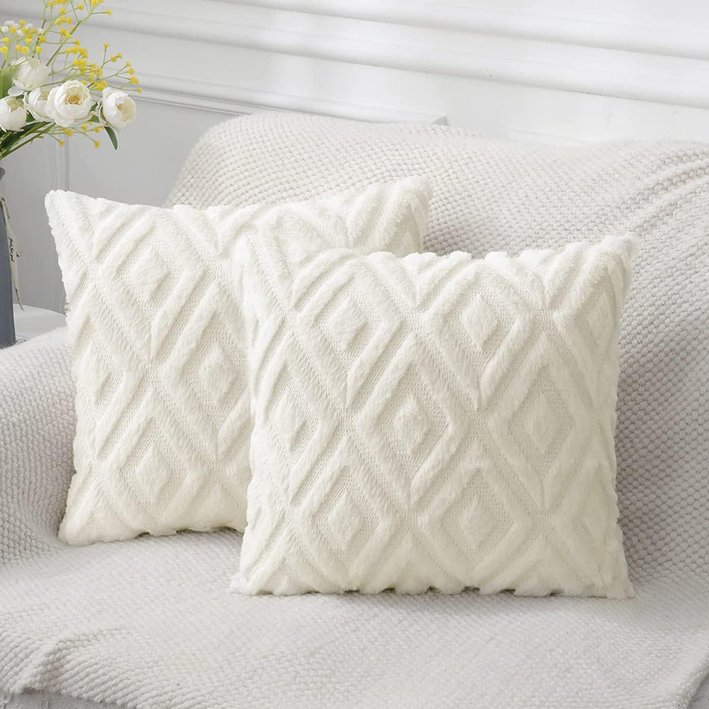 Green Plush Scandinavian Throw Pillow 30×50cm, Soft Cozy Cushion for Sofa Bed
