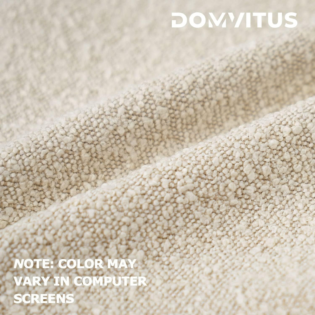 DOMVITUS Boucle Pillow Covers - Luxury Throw Pillows for Bed & Sofa, Decorative Accent Couch Cushion Case, 1PC, Buttery Cream