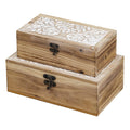 3 Piece Tree of Life Carved Wooden Keepsake Boxes with Lids, Decorative Storage Boxes for Home decor, Trinket Box for Jewelry and Memorabilia